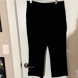 Quince Women's Black Ultra-Stretch Ponte Pants Kick Flare sz L